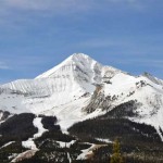 Lone Peak Mountain in winter